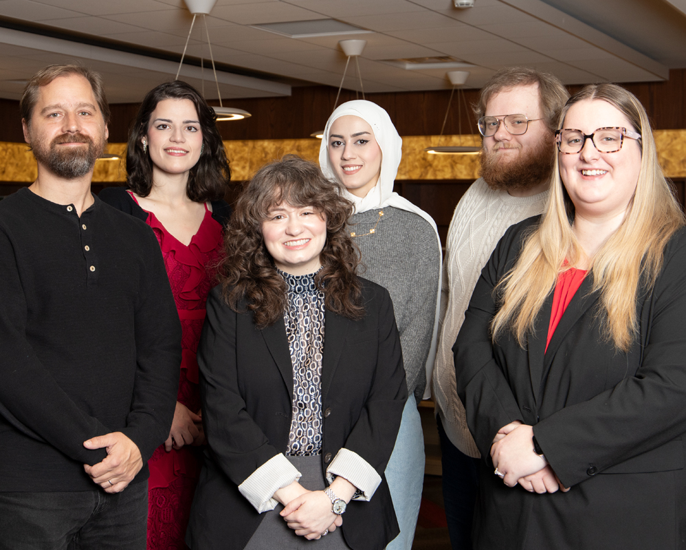 OISC team photo featuring team members from left to right: Nicholas Wojcik, Vivian Carrell, Morgan Briles, Seth Bryant and Brittley Hardisty